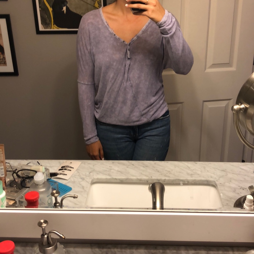 We the Free Lilac Comfy Shirt